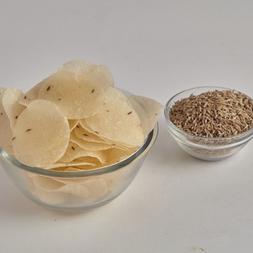 Cumin Mini Papad | Aromatic and Crunchy Snack Delight | Karla | Saviruchi Foods