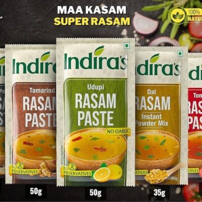 Rasam Paste – Pack of 5 Flavor Variants | Instant Cooking Mix | Indira's | Saviruchi Foods